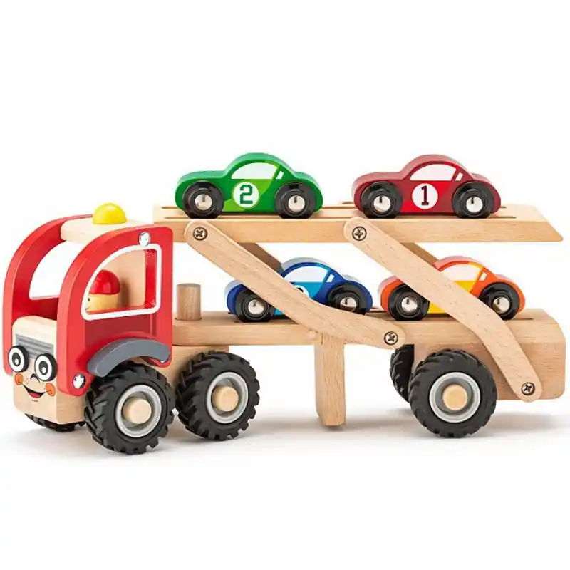 Oblíbený Auto - Tahač dřevěný se závodními auty (Woody)
