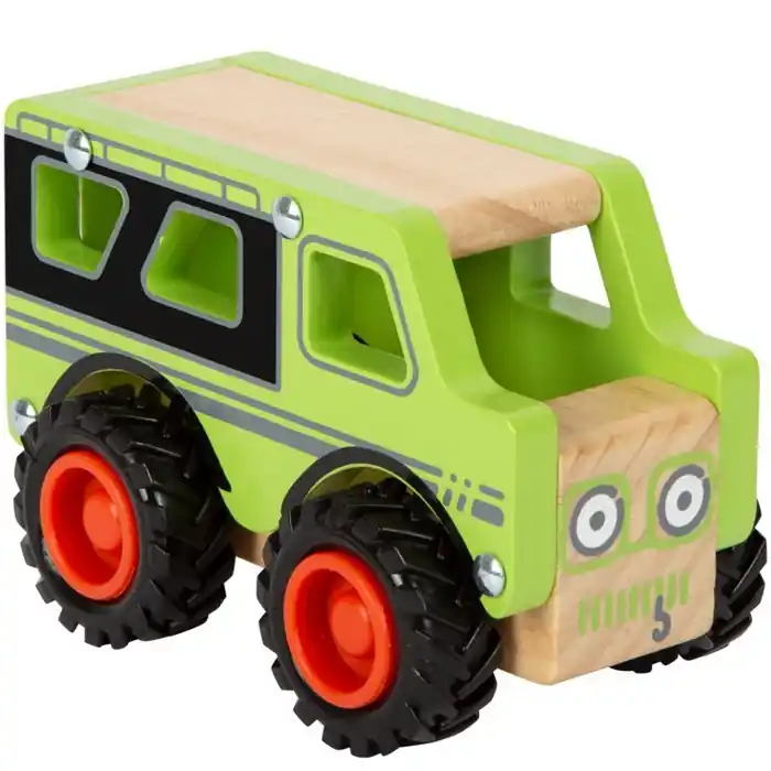 Auto - Terenní Off-Road zelený dřevěný (Small foot) Aktuální