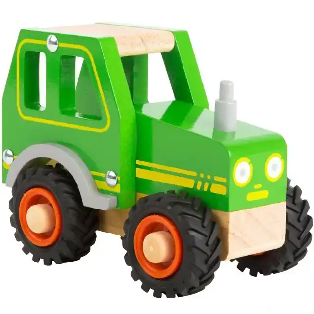 Sleva Auto - Traktor zelený dřevěný (Small foot)