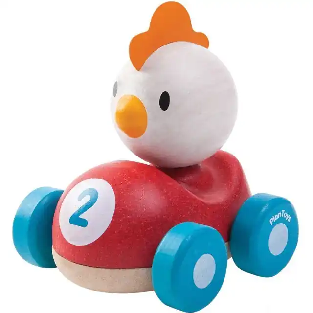 Auto - Závodník kuře dřevěné (PlanToys) Akce