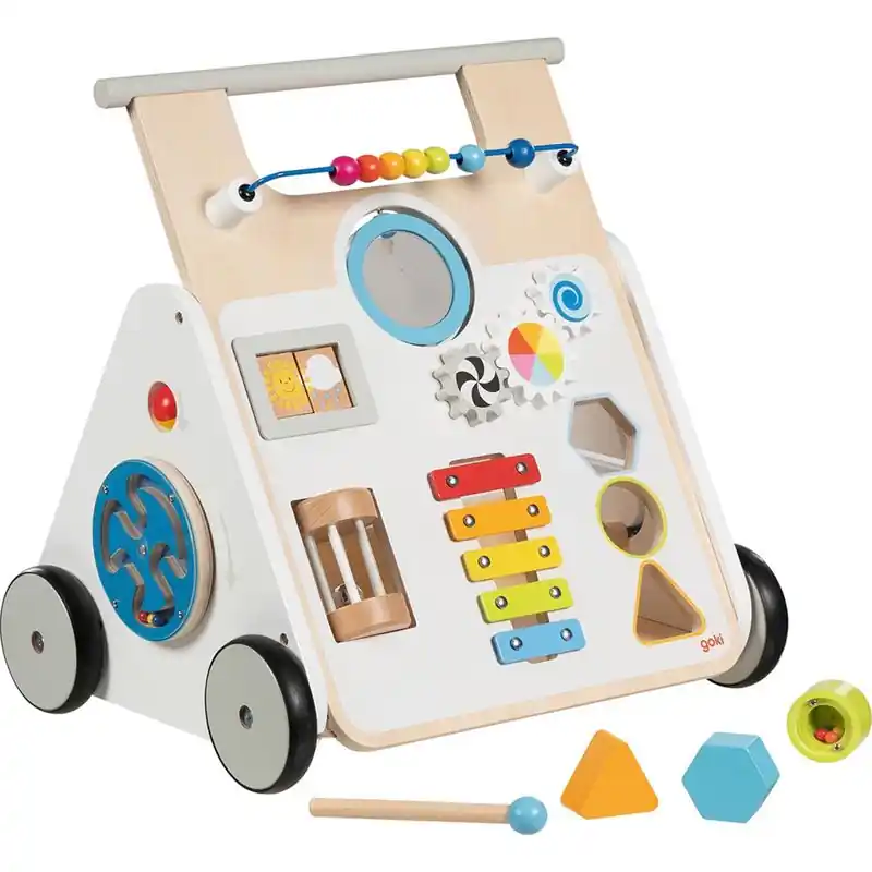 Rychlé Dodání Chodítko dřevěné - Motorický set, KiddyCruiser (Goki)