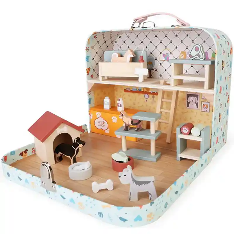 Domeček pro panenky - V kufříku, Pro mazlíčky (2Kids Toys) Sezónní Sleva
