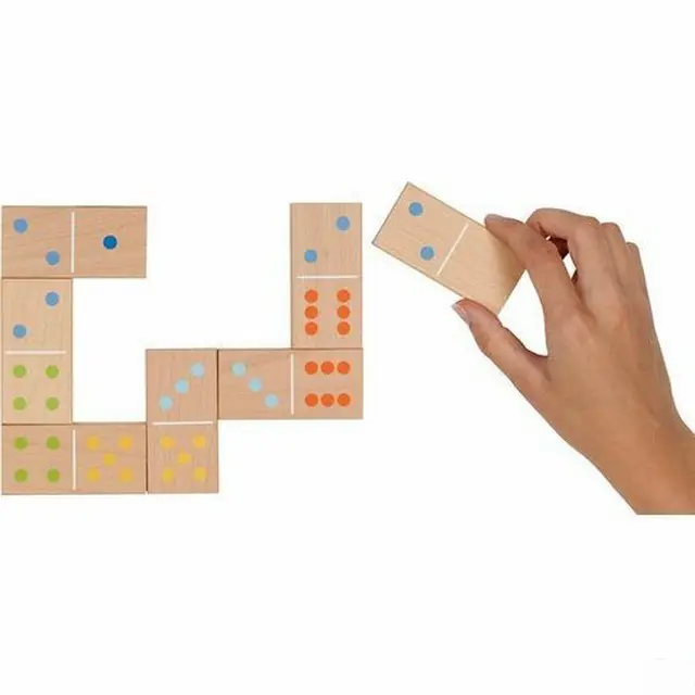 Nejlepší Volba Domino - XXL dřevěné v bavlněném pytlíku, 28ks (Goki)