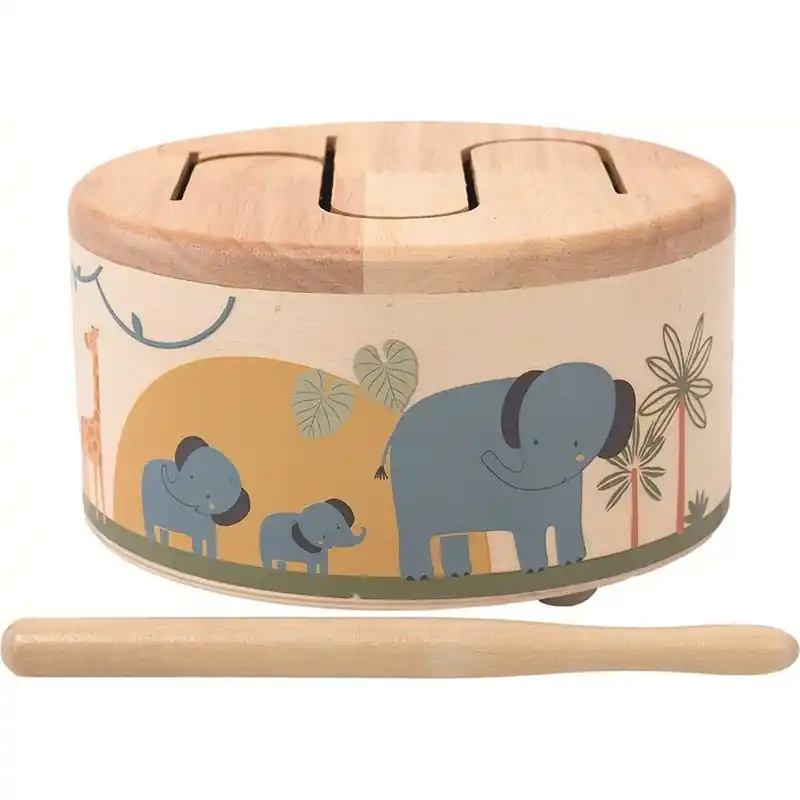 Vysoce Kvalitní Hudba - Bubínek celodřevěný Safari (2Kids Toys)