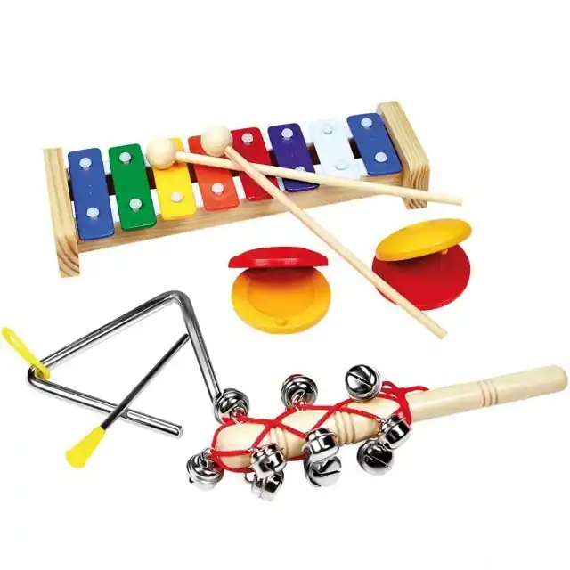 Hudba - Muzikální set s trianglem, 4 nástroje (Bino) Akce