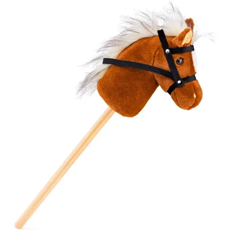 Originální Koňská hlava na tyči - Hobby horse Scarle světle hnědý (Faunica)