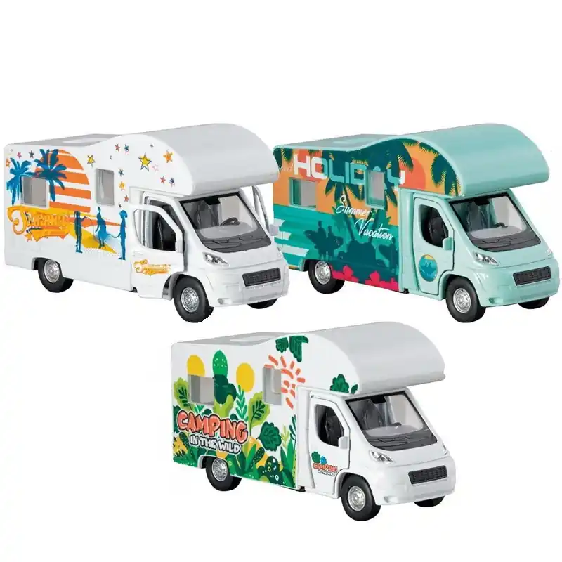 Sezónní Sleva Kovový model - Auto karavan, 12cm, 1ks