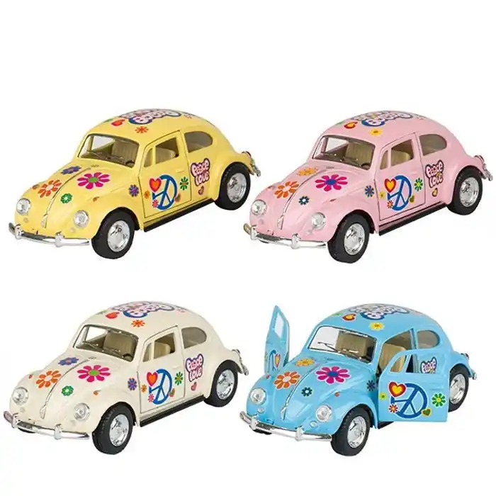 Rychlé Dodání Kovový model - Auto Volkswagen Beetle Hippies (1967), 1 32, 1ks