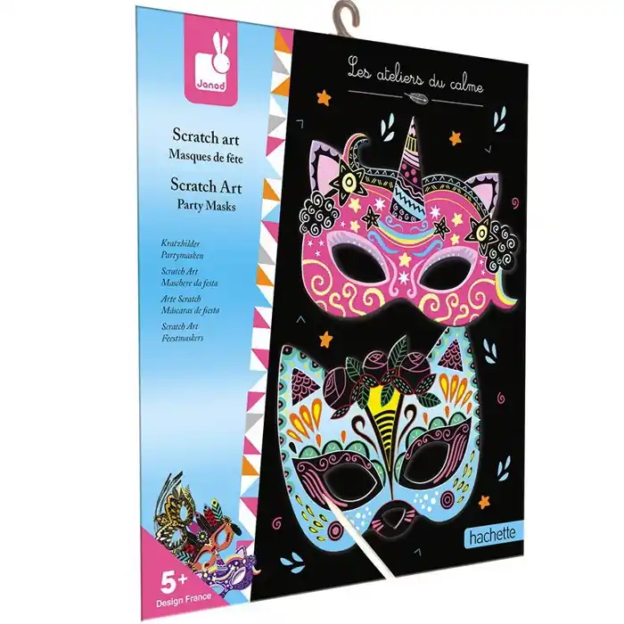 Přímo Od Výrobce Kreativní sada - Masky škrabací, Karneval 5ks od 5 let (Janod)