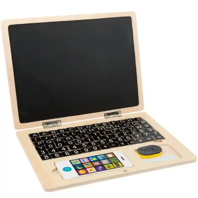 Expresní Doručení Magnetická tabule - Dřevěný notebook (Small foot)