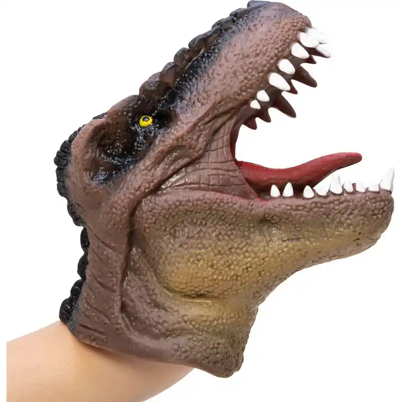 Maňásek - Dinosaurus z pryže na ruku, hnědý (Schylling) Omezená Nabídka