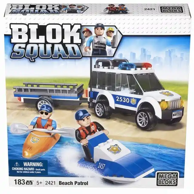 Mega Bloks - Kostky micro, Blok Squad, Policie na pláži Cenový Hit