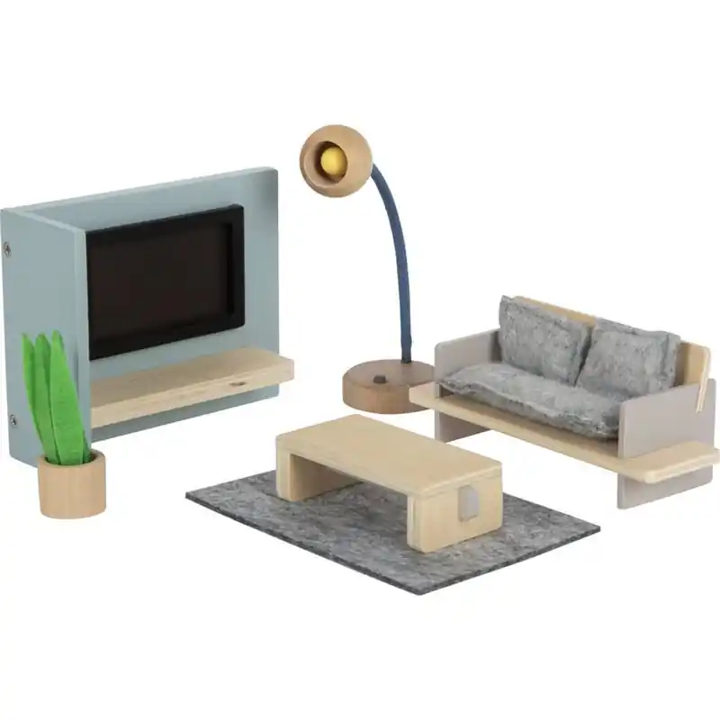Ověřený Nábytek pro panenky - Obývací pokoj moderní dřevěný (Small foot)