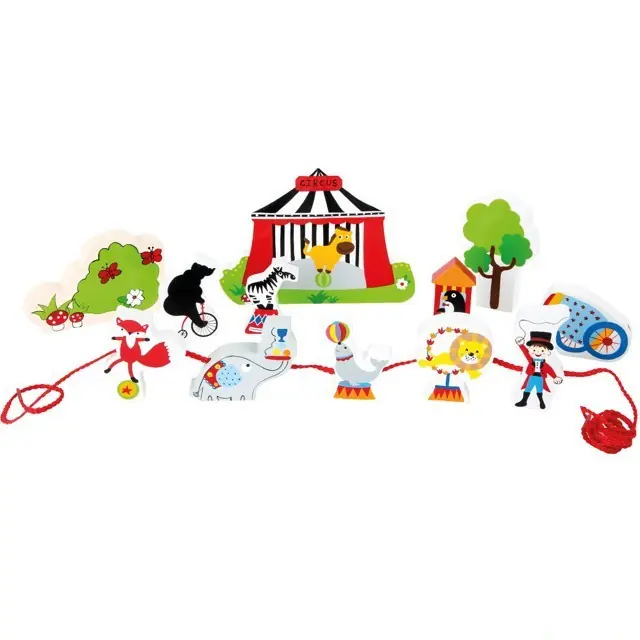 Navlékání tvarů - Hrací set, Cirkus (Small foot) Bezpečná Platba