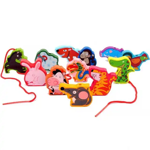Navlékání tvarů - Zvířátka, 12ks (Mi Toys) Objednat Nyní