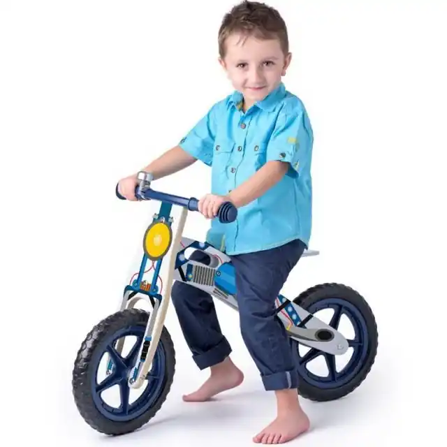 Must-Have Odrážedlo - Kolo odrážecí, Motorka modrá (Woody)