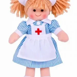 Časově Omezené Panenka hadrová - 28cm, Sestřička Nancy (Bigjigs)