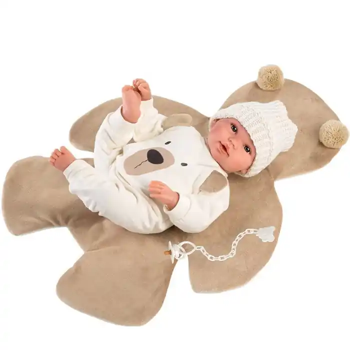 Finální Výprodej Panenka Llorens - NEW BORN, béžová zvuk 36cm
