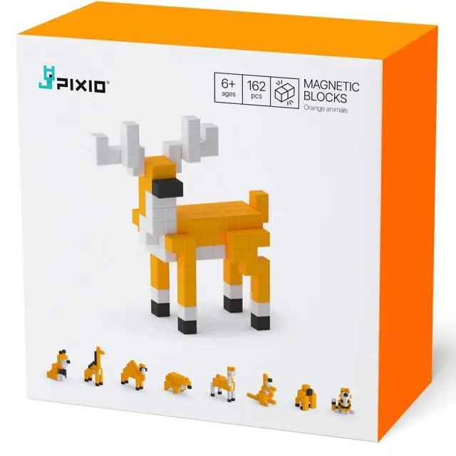 Nejprodávanější Pixio - Orange Animals (162 kostiček)