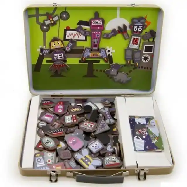 Puzzle magnetické - Kufřík, Roboti (Legler) Přímo Od Výrobce