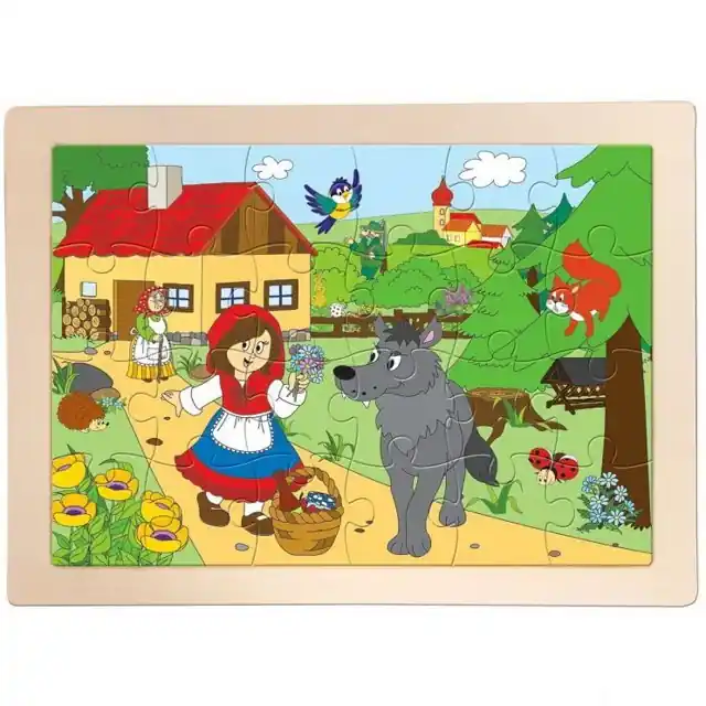 Poslední Šance Puzzle na desce - Červená karkulka, 24ks (Woody)