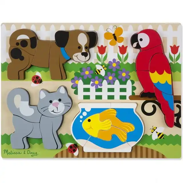 Puzzle pro nejmenší - Vkládačka A3, Mazlíčci (M&D) Nízká Cena