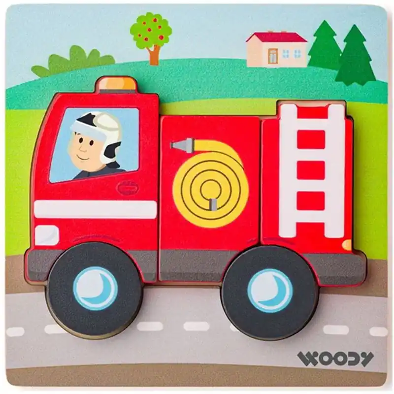 Puzzle pro nejmenší - Vkládačka, Baby hasič (Woody) Časově Omezené