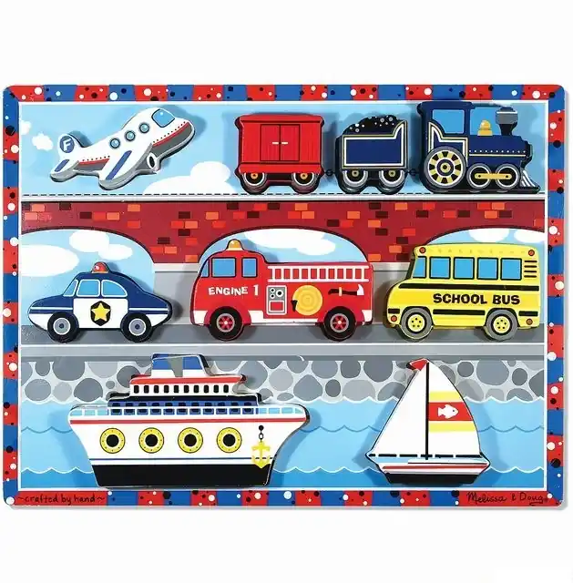 Puzzle pro nejmenší - Vkládačka, Dopravní prostředky (M&D) Jen Po Omezenou Doba