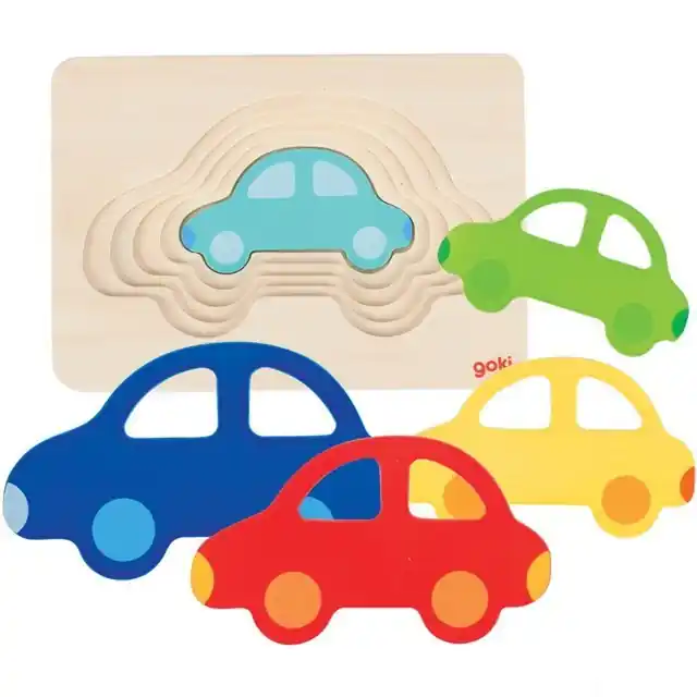 Jen Po Omezenou Doba Puzzle vícevrstvé - Auto, 5 vrstev (Goki)