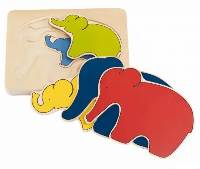 Puzzle vícevrstvé - Slon, 5 vrstev (Goki) Bezpečná Platba