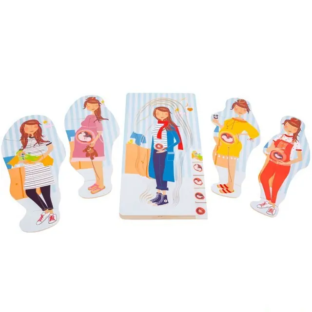Puzzle vícevrstvé - Těhotenství, 4 vrstvy, 28ks (Small foot) Originální
