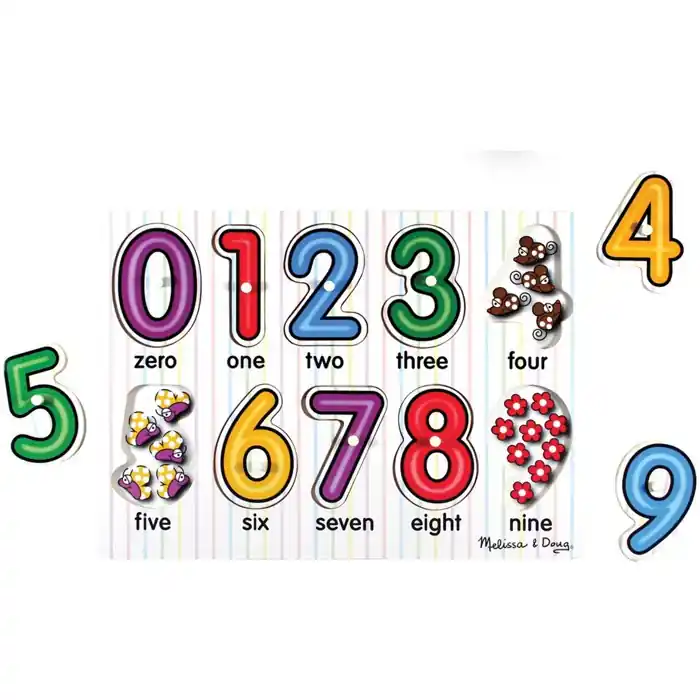 Nejprodávanější Puzzle vkládací - Číslice s počítáním, 10ks (M&D)