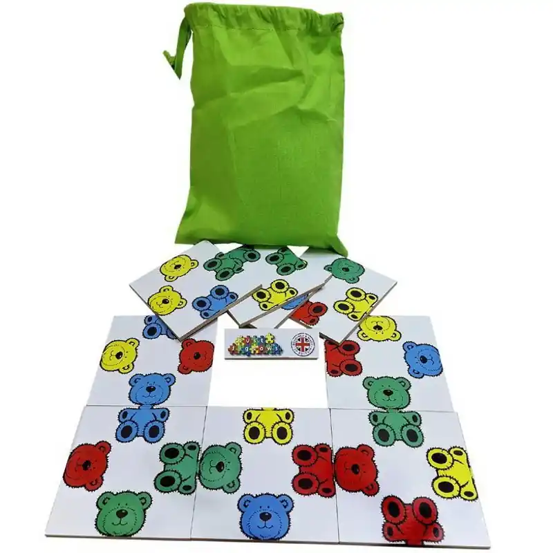 Vrácení Zdarma Puzzle výukové - Barevní medvídci logická hra, 9ks (Just Jiqsaws)