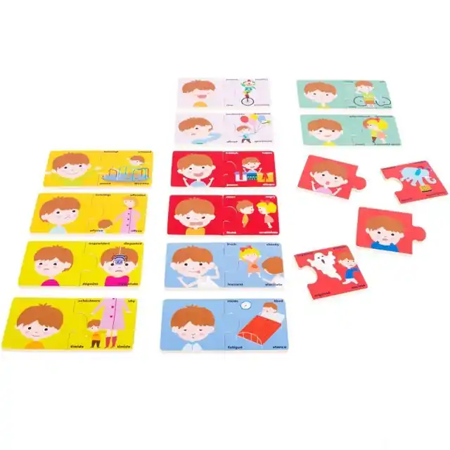 Sleva Puzzle výukové - Emoce, 28ks (Small foot)