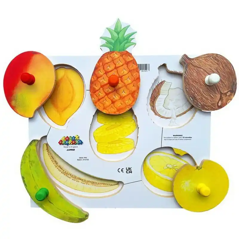 Puzzle výukové - Loupeme a krájíme plodiny 3, 5ks (Just Jigsaws) Super Cena