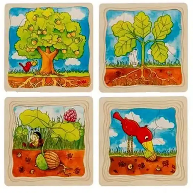 Nejprodávanější Puzzle výukové - Vývoj stromu, 44ks (Goki)