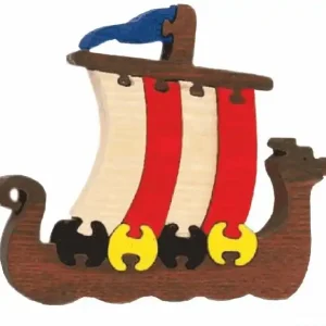 Puzzle z masivu - Velké, Vikingská loď (Fauna) Vysoce Kvalitní