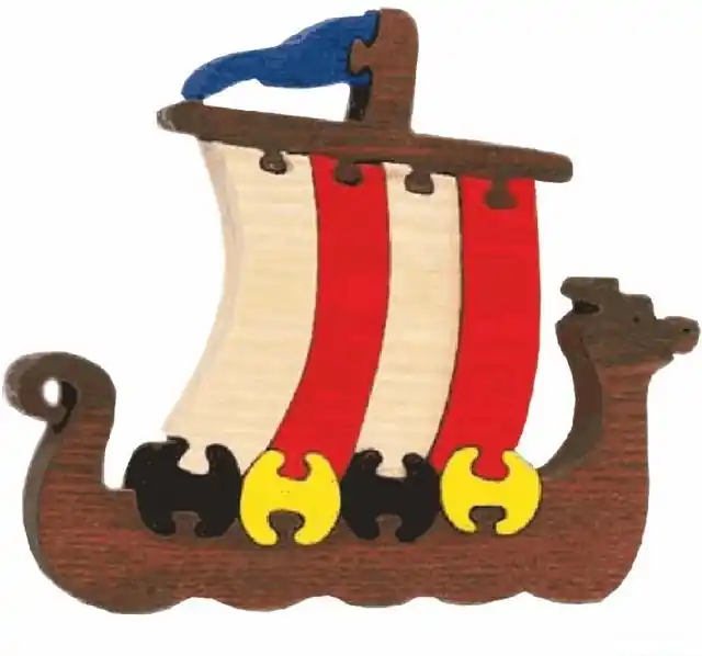 Puzzle z masivu - Velké, Vikingská loď (Fauna) Vysoce Kvalitní