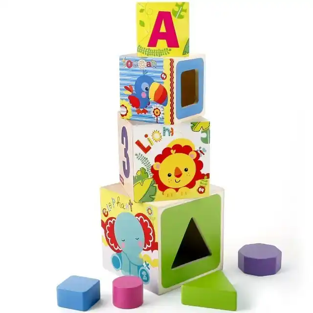 Objednat Nyní Pyramida - Věž ze 4 kostek, Zvířátka (Fisher-Price)