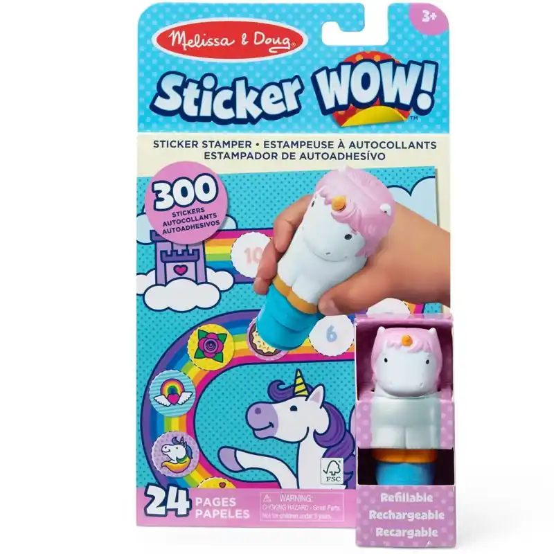 Novinka Samolepky - Sticker WOW!, Jednorožec (M&D)