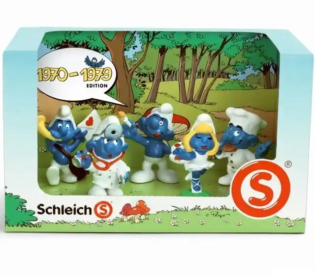 Schleich - Šmoulové, 1970-1979 (set 5 šmoulů) Vrácení Zdarma
