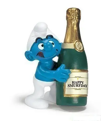 Novinka Schleich - Šmoulové, Šmoula se šampaňským