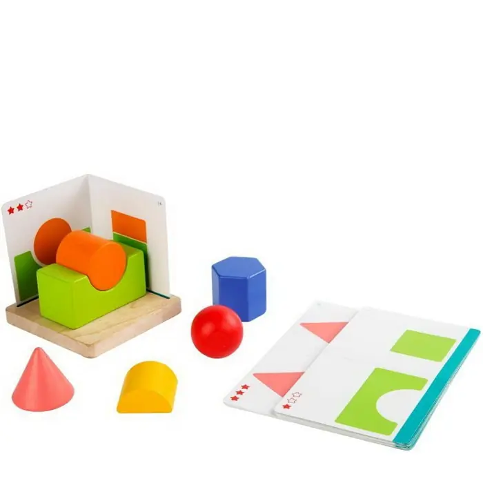 Rychlé Dodání Skládačka - Jednoduchá geometrie 3D dřevěná hra (Lucy & Leo)