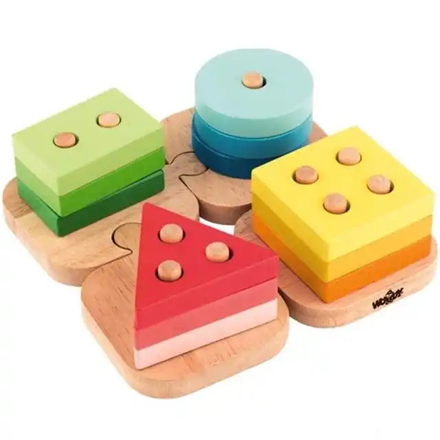 Aktuální Skládačka - Základní tvary na puzzle podložce (Woody)
