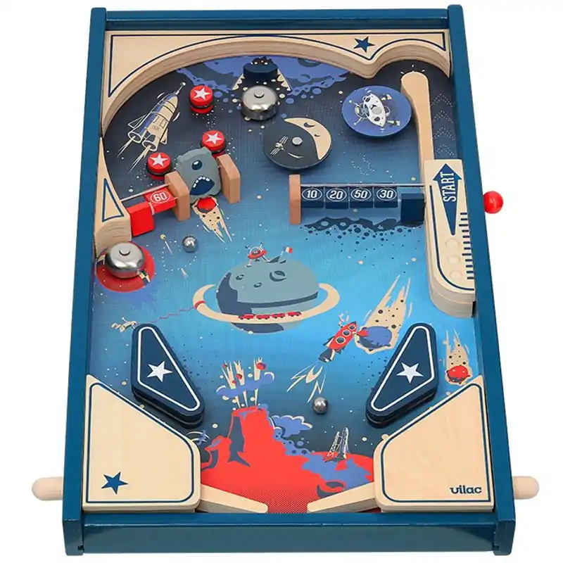 Autentický Stolní hra - Pinball vesmírný dřevěný (Vilac)
