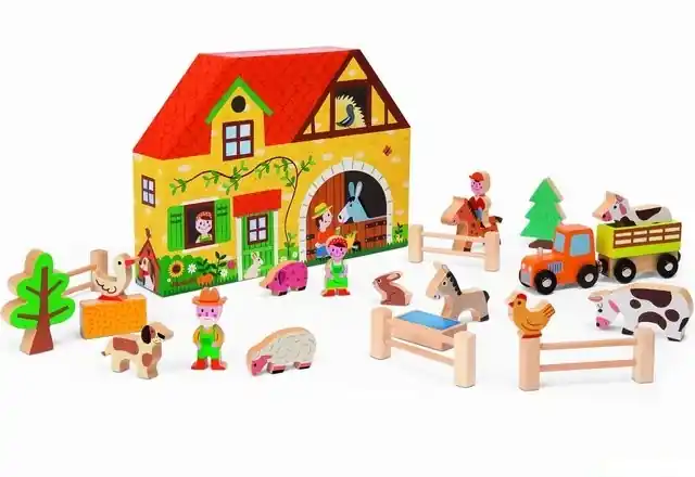 Cenová Bomba Vláčkodráha tématický set - Story Box Farma (Janod)
