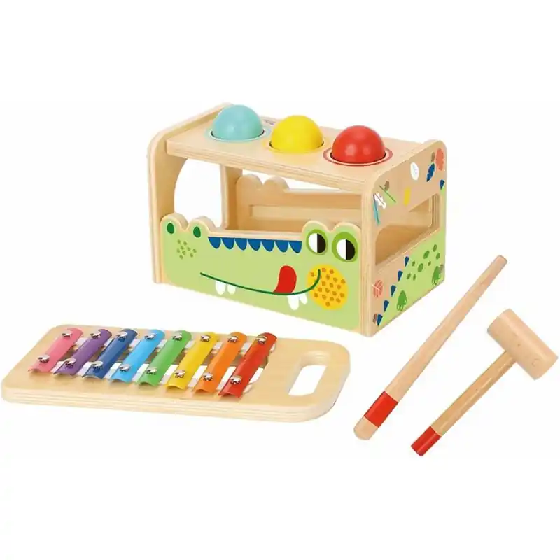 Zatloukačka - S koulemi a xylofonem Krokodýl (2Kids Toys) Nízká Cena