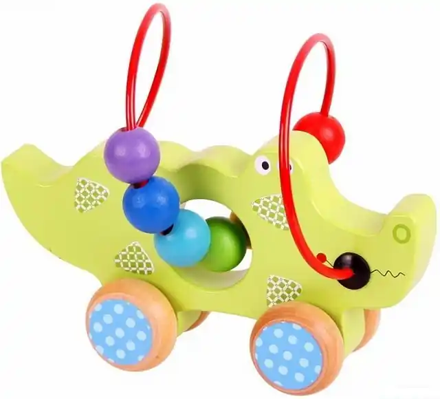 Zvířátko na kolečkách - Drátěný labyrint krokodýl (Bigjigs) Akční Nabídka